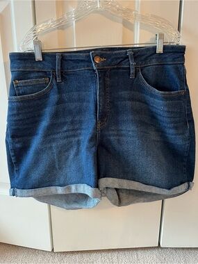 Ava & Viv Dark Blue Denim Cuffed Jean Shorts